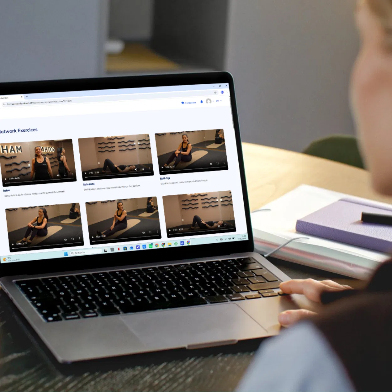 Plateforme vidéo de la formation Pilates Reformer Gotham Institut